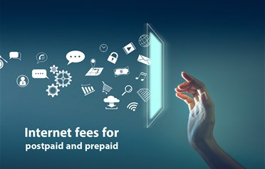 Internet fees for postpaid and prepaid